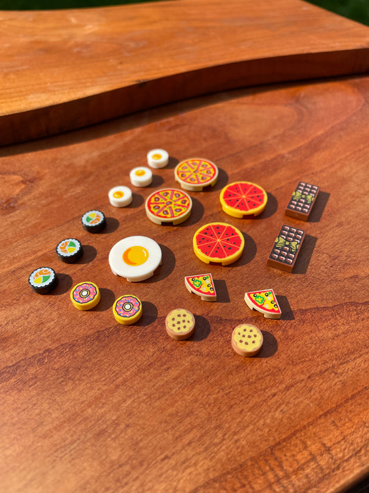 19 pcs | Printed Bricks Food Set | Fully compatible